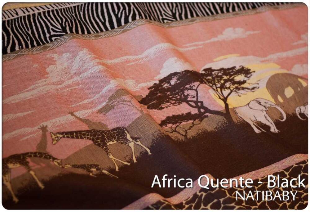 Natibaby Wrap Africa Quente - Black, WRAP, [50% linen, 50% cotton]