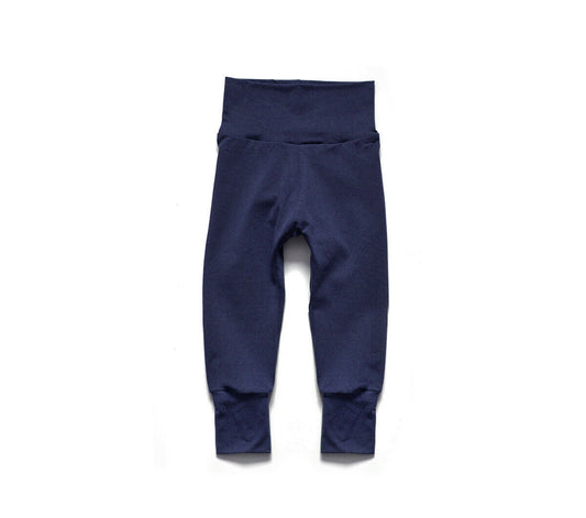 Bamboo Little Sprout Pants | Grow With Me Leggings | Navy