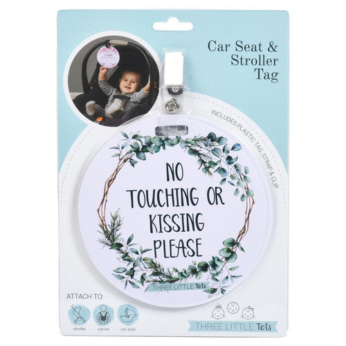 THREE LITTLE TOTS Eucalyptus "NO TOUCHING or KISSING" Tag