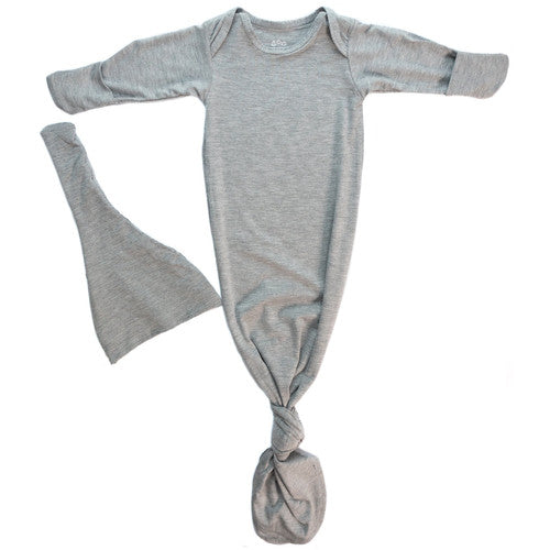 THREE LITTLE TOTS Knotted Baby Gown (GREY)