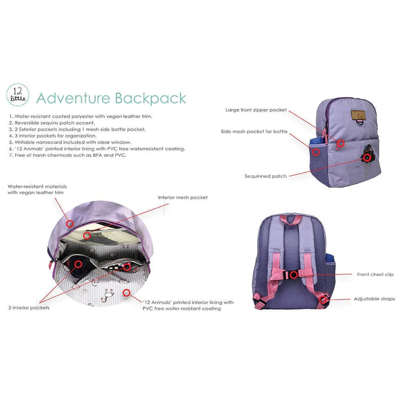 Twelvelittle Adventure Kids Backpack In Black (FINAL SALE)