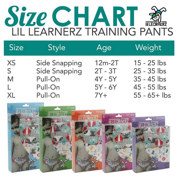 Lil Learnerz Training Pants & Swim Diaper -LARGE (Pull-Up Style)
